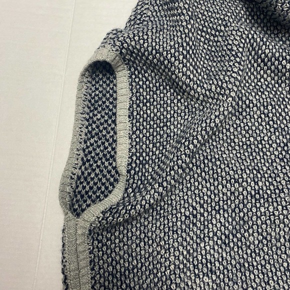Gap XS X-Small Cowl‎ Neck Sweater Poncho Blue Gray - Picture 4 of 6